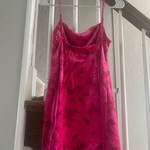 Elegant Pink Floral Women's Dress